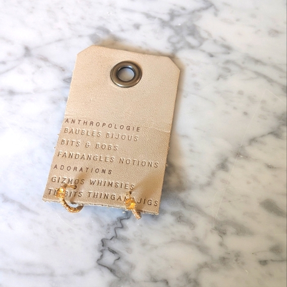 Anthropologie Delicate Crystal Huggie Earrings NWT! - Picture 1 of 4